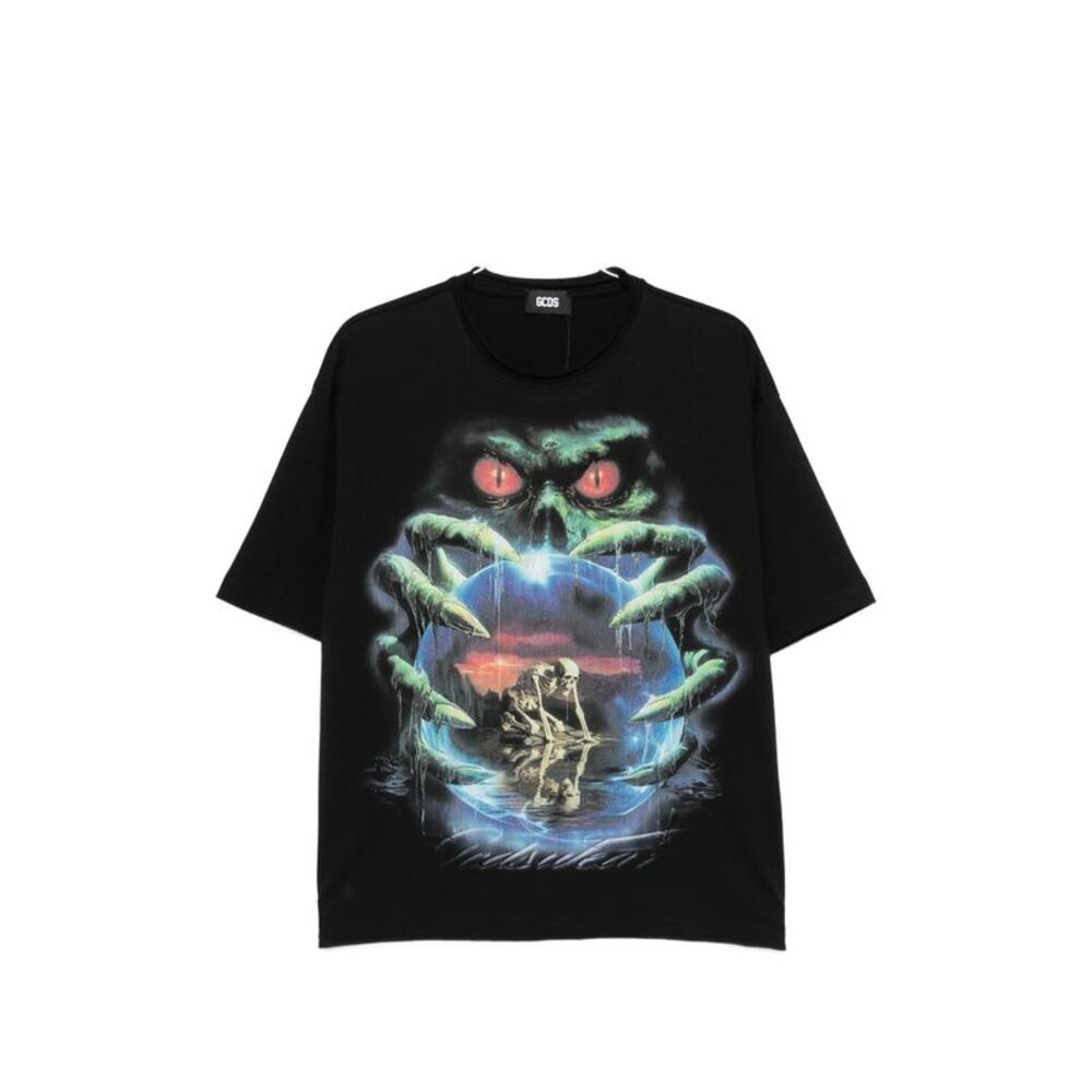 Gcds Black T-Shirts & Vests Men